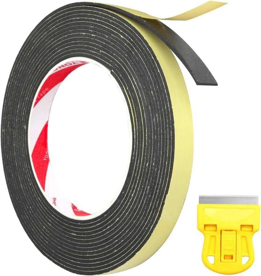 Afdichtband voor keramische kookplaat met kleine schraper 5 m x 10 mm x 2 mm waterdichte isolatie voor deur en raam sterke hechting en veelzijdig gebruik