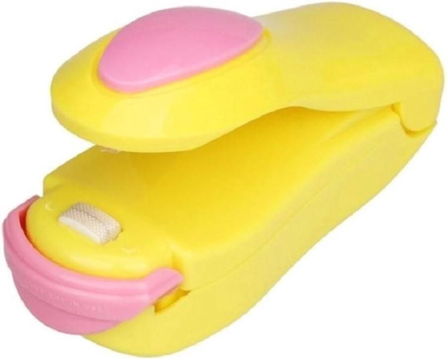 Afdichting Mini Warmte Plastic Verpakking Zak Impuls Kleur Geel Met Roze