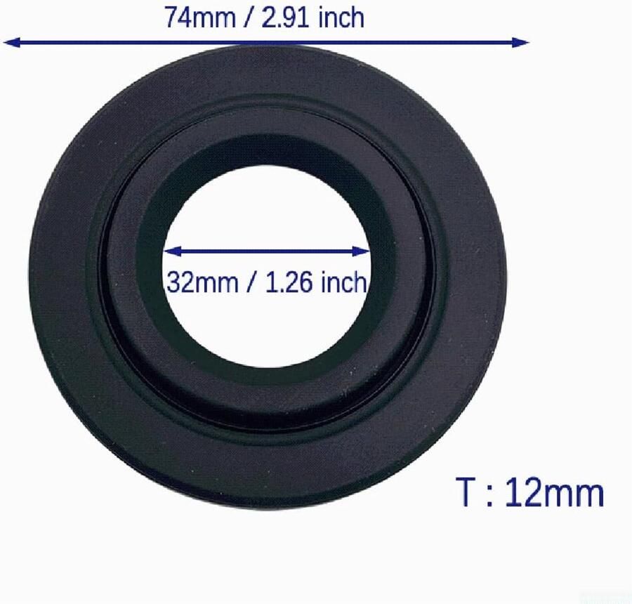 Afdichtingen Koffiemachine Pakking Ring Lekkage Voorkomen Hittebestendig Siliconen 74 mm Diameter Zwart