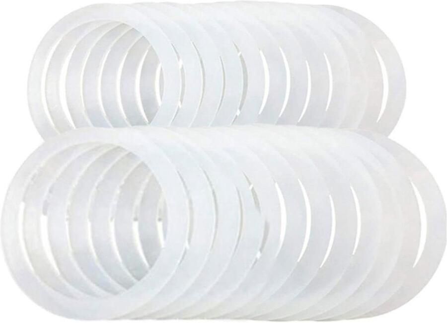 Afdichtingsringen Inmaakpotten Silicone Ringen Lekvrij Voedsel Bewaren Voedselveilig Siliconen 10 Stuks Wit