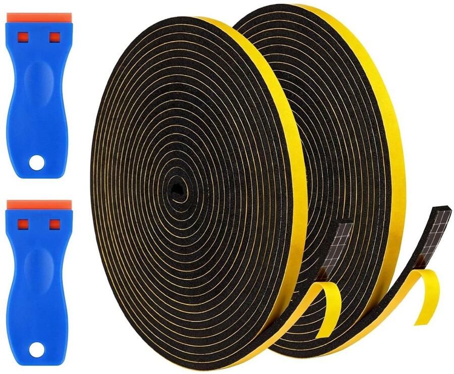 Afdichtingstape Kookplaat Inductie Plaat Keuken Installatie EPDM Rubber Materiaal Set van 2 Zwart