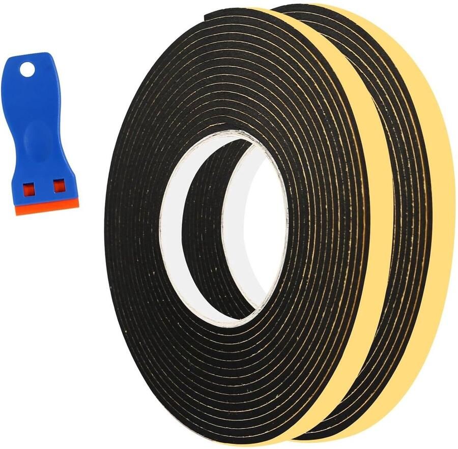 Afdichtingstape Kookplaat Rubberen strips Comprimeerband Afscherming Keuken EVA Schuim Materiaal 2 stuks Zwart