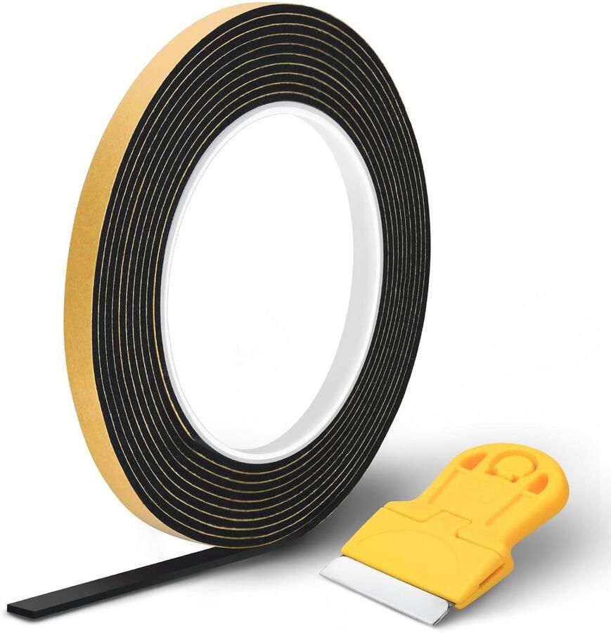 Afdichtingstape voor kookplaat Zelfklevende montageband met schraper 3 m x 7 mm x 2 mm