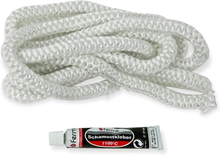 Afdichtkoord Set Haard Dichting Oven Reparatie Hoge Temperatuur 8 mm Zwart