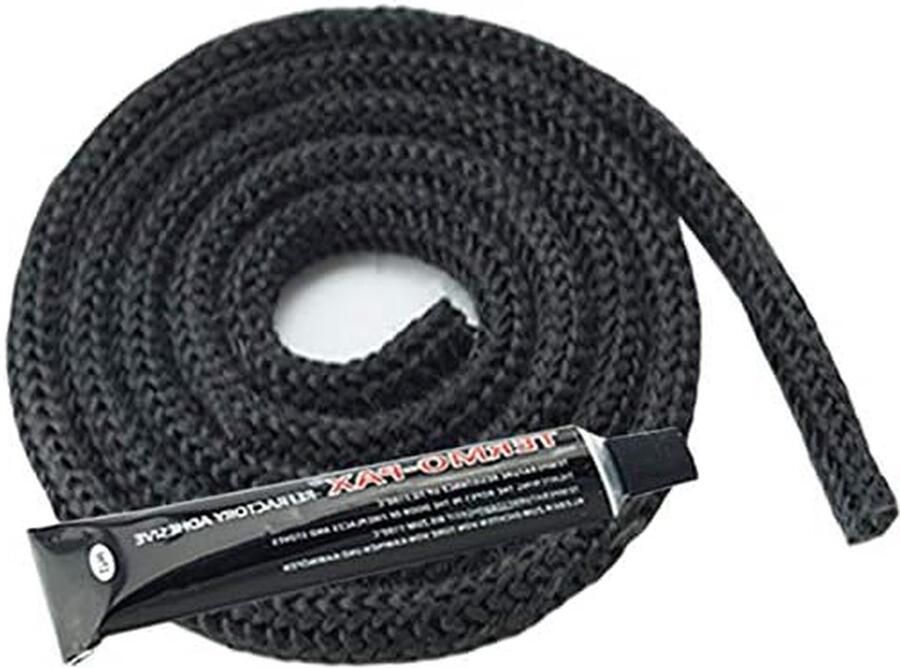 Afdichtkoord Verwarming Dichtingskoord Oven Kachel Afdichting Hittebestendig 550°C 16mm 2.5m Antraciet