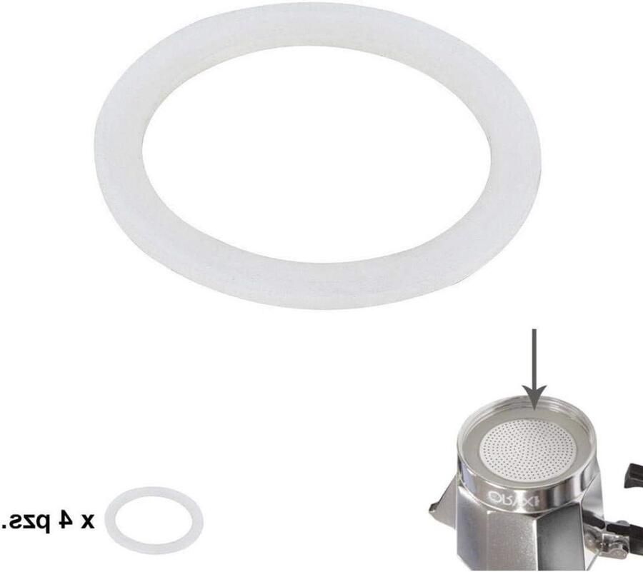 Afdichtring Koffiezetapparaat Koffiezetring Rubber Koffie Maken Universele Siliconen Pasvorm 4 stuks Wit