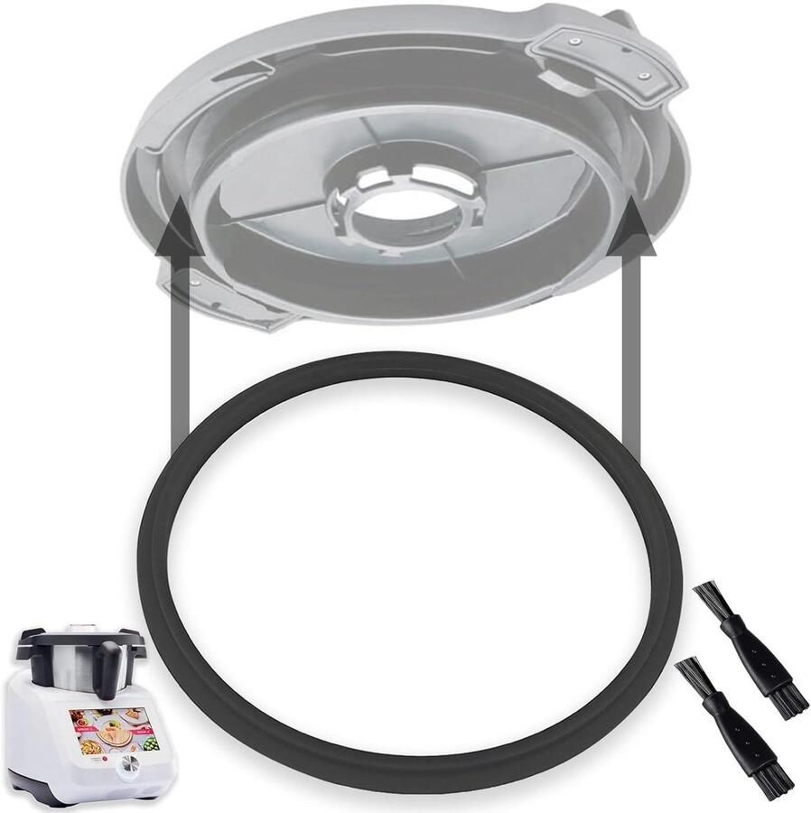 Afdichtring Mengkom Keukenmachine Ring Lekvrij Mixen Hoge Temperatuur Bestendig 17cm Buitenmaat Zwart