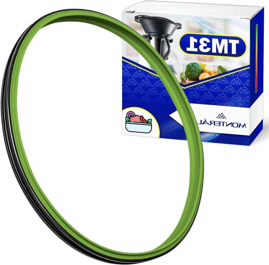 Afdichtring Mixbeker Afsluitring Keukenmachine Lekvrij Koken Aansluitend op deksel Ø 184 mm Grijs