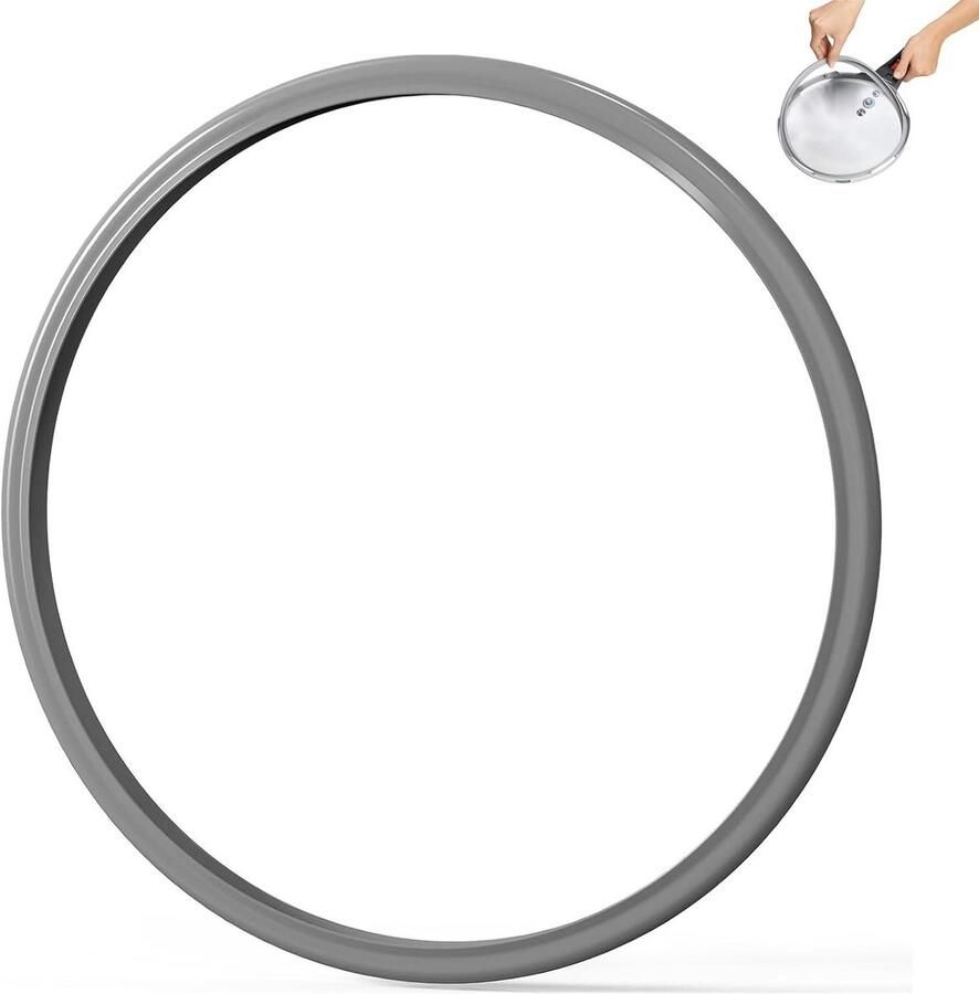 Afdichtring Snelkookpan Reserveafdichting Keuken Koken met Druk Hittebestendige Silicagel 22 cm Grijs