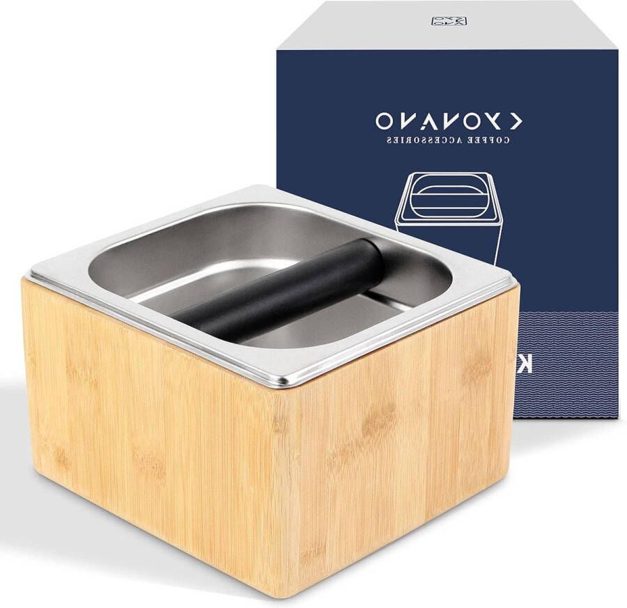 Afklopbak voor zeefdrager hoogwaardige metalen Knock Box met accessoires espresso afklophouder met siliconenmat Knock Box