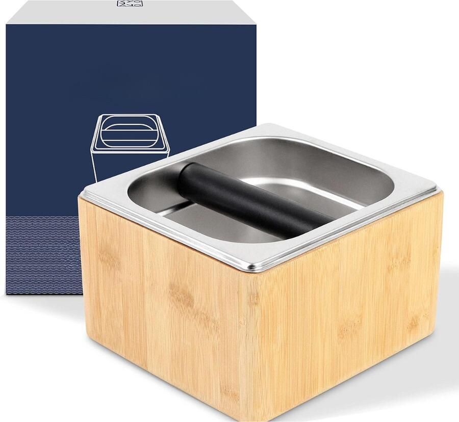 Afklopbak zeefdrager accessoires hoogwaardige metalen afklophouder Knock Box espresso afslagbox voor koffiedik met siliconenmatisch