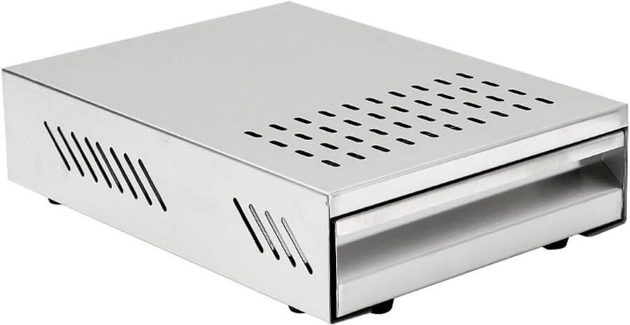 Afklopcontainer Koffiedik Klopbox Koffie Koffiezetapparaat Reinigen Roestvrij Staal 345 x 25 x 8 cm Zilver