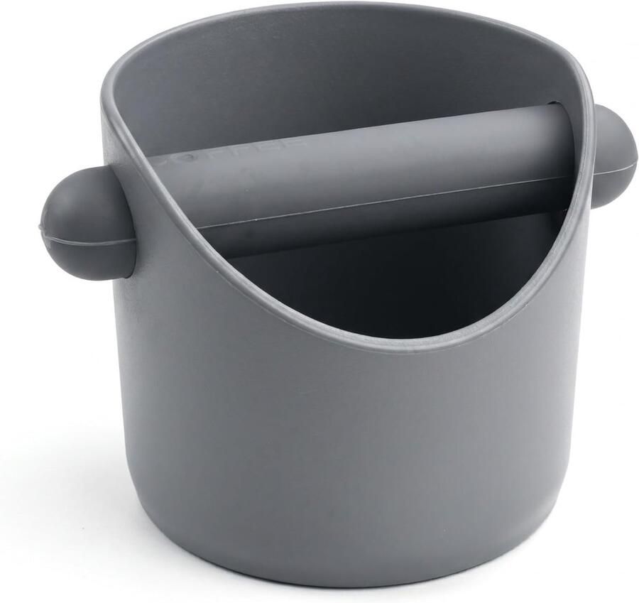 Afklopcontainer voor koffiefilters en espresso praktische klopbox voor koffiezetapparaten afslagdoos met klopstang (grijs)
