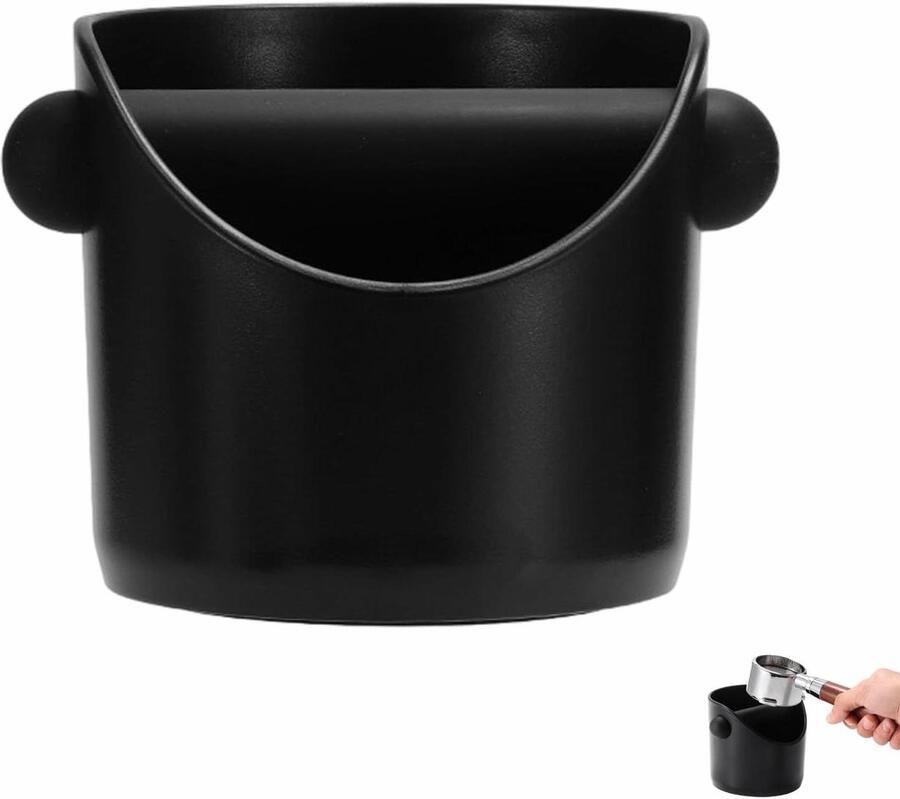 Afklophouder Koffiedik Koffie Afslagbak Espresso Bereiding Afneembare Klopstang 10 cm Hoog M Zwart