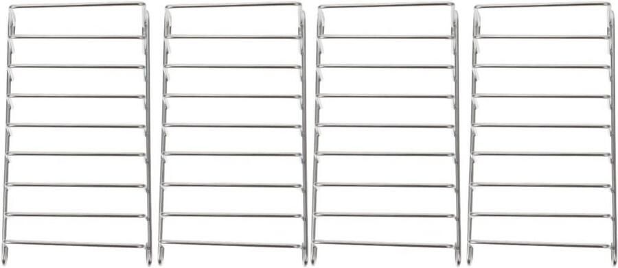 Afkoelrek 4 Stuks Bakrek Oven Brood Bakken Roestvrij Staal 15.5 cm Zilver