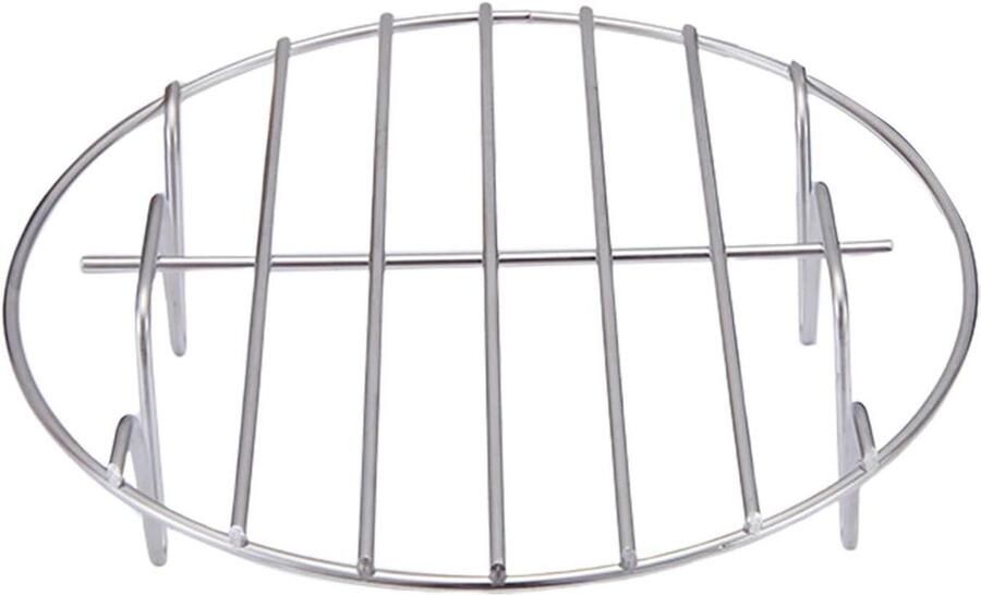 Afkoelrooster Rond Bakrooster Grillrooster Bakken Grillen Koelen Hittebestendig Roestvrij Staal 19 cm Diameter Zilver