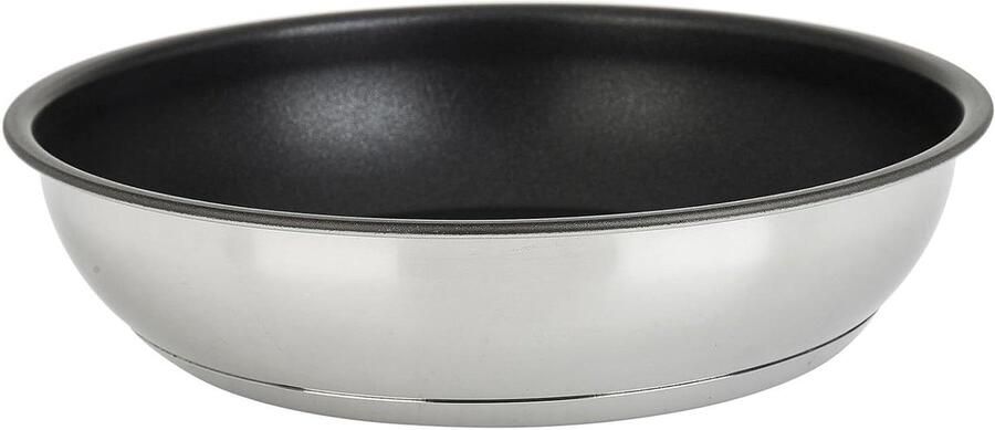 Afneembare Koekenpan Roestvrijstalen Pan Dagelijks Koken PFOA-vrije Anti-aanbaklaag Ø 20 cm Roestvrij staal