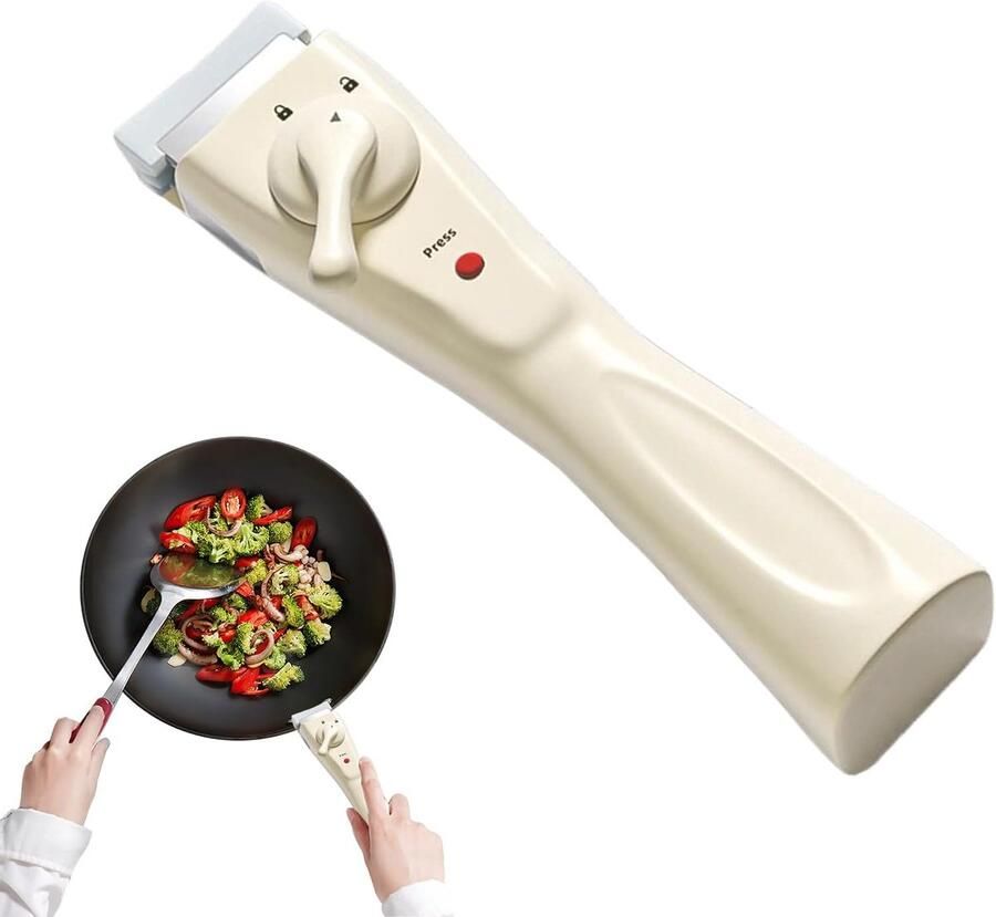 Afneembare Pan Handvat Pothandvat Vervanging Koken en Serveren Antislip Hittebestendig Past 2-5 mm dikte Zwart