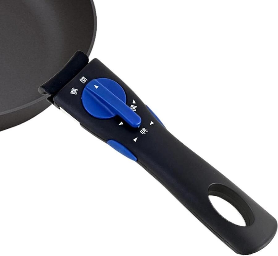 Afneembare Pannengreep Reservehandvat Kookgerei Veilig Koken Hittebestendig Siliconen 18 cm Zwart