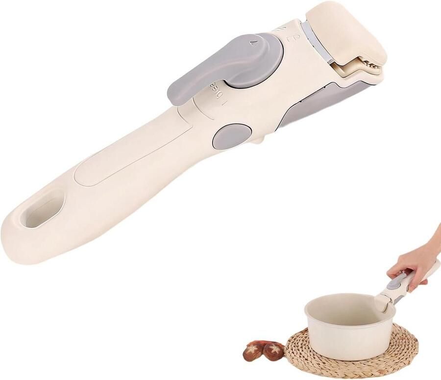 Afneembare Pannengreep Reservehouder Kookgerei Veilig Koken Universele Bevestiging 19.5 x 4 cm Beige