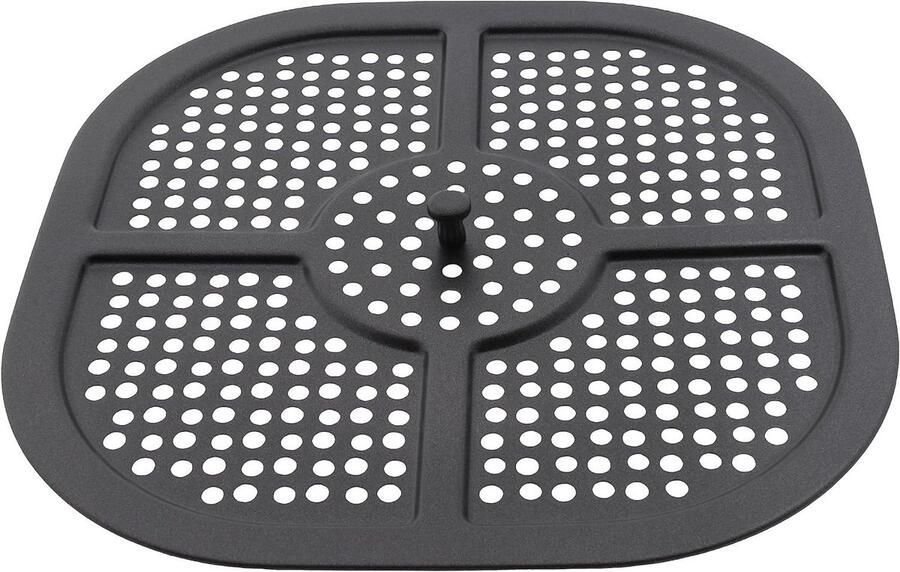Afscheidingsrooster Friteuse Mandhouder Airfryer Gezond Koken Origineel Onderdeel 19x19 cm Zwart