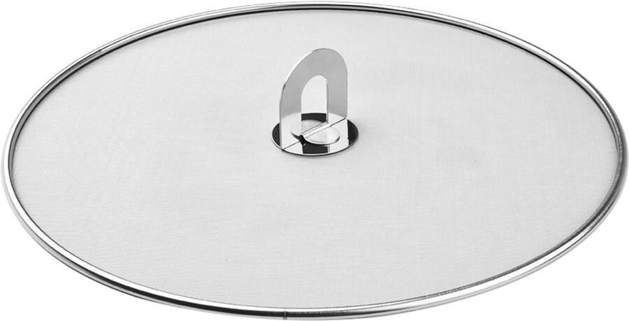 Afschermplaat Spatdeksel Pannendeksel Koken Beschermen Roestvrij Staal 25 cm Zilverkleurig