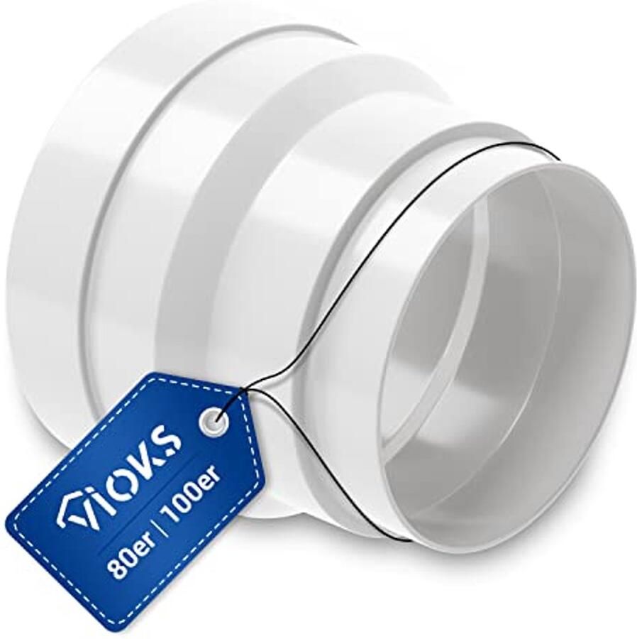 Afvoerslang adapter voor pvc-buis 80 100 reduceerstuk voor afvoerbuis afzuigkap afvoerslang connector 80 mm