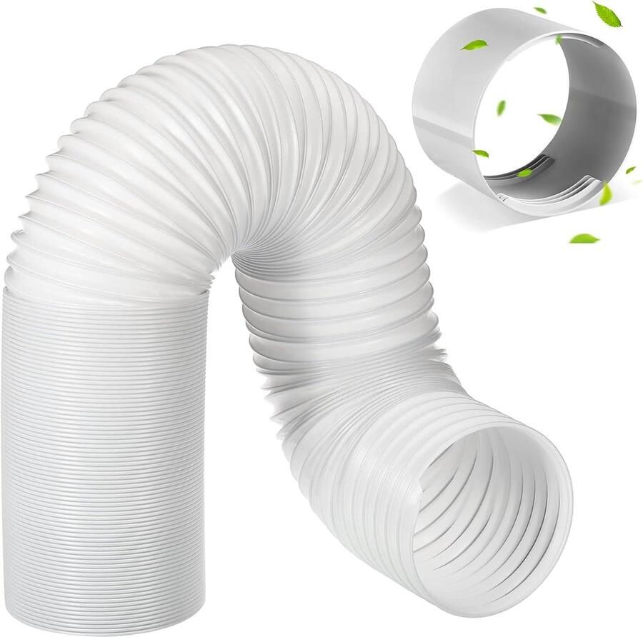 Afvoerslang met adapter 150 mm x 1.5 m afvoerslang en accessoireset flexibele pijp luchtpijp ventilatieslang gebruikt voor airconditioning wasdroger afzuigkap
