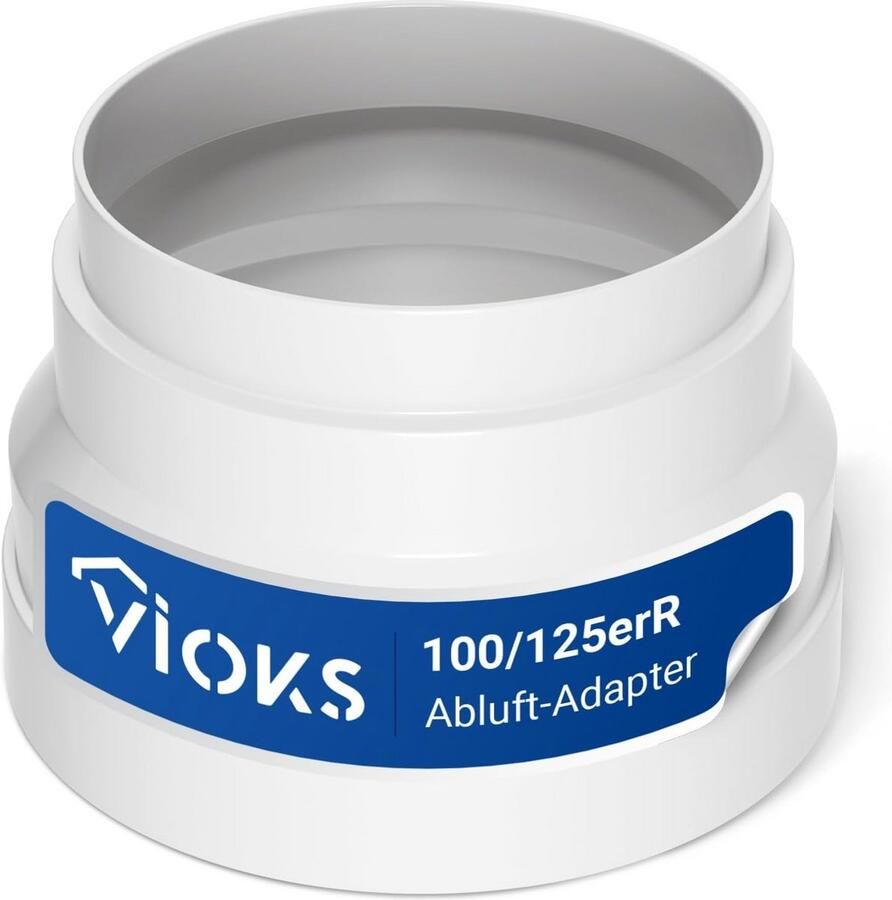 Afvoerslangadapter 125 mm 100 mm voor afzuigkap en afvoerslang