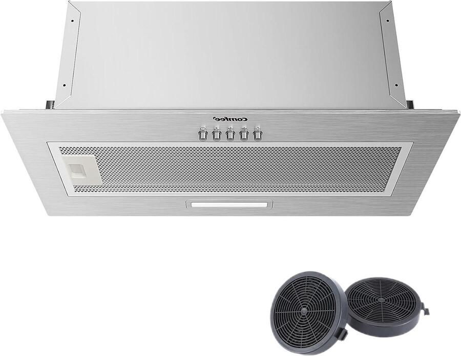 Afzuigkap 52 cm Onderbouw unit Frisse keuken 400 m³ u sterke zuigkracht 520 mm Zilver - Foto 1