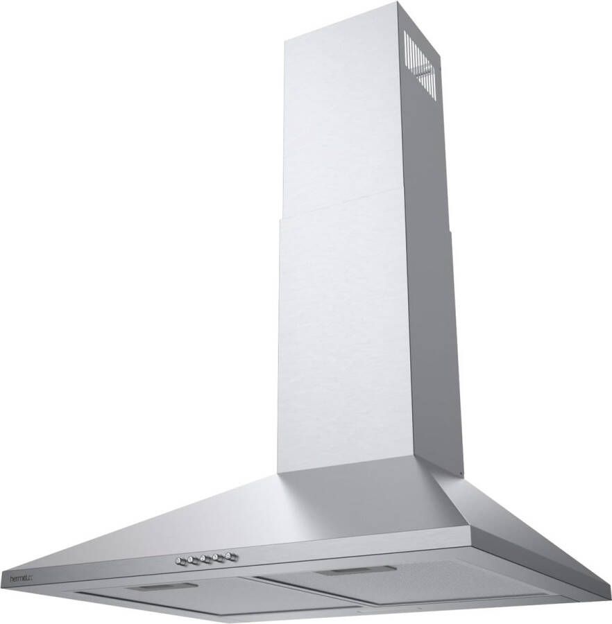 Afzuigkap 60 cm met 350 m³ h luchtstroom Keukenkap met LED-verlichting Stille werking 54 dB Roestvrij staal