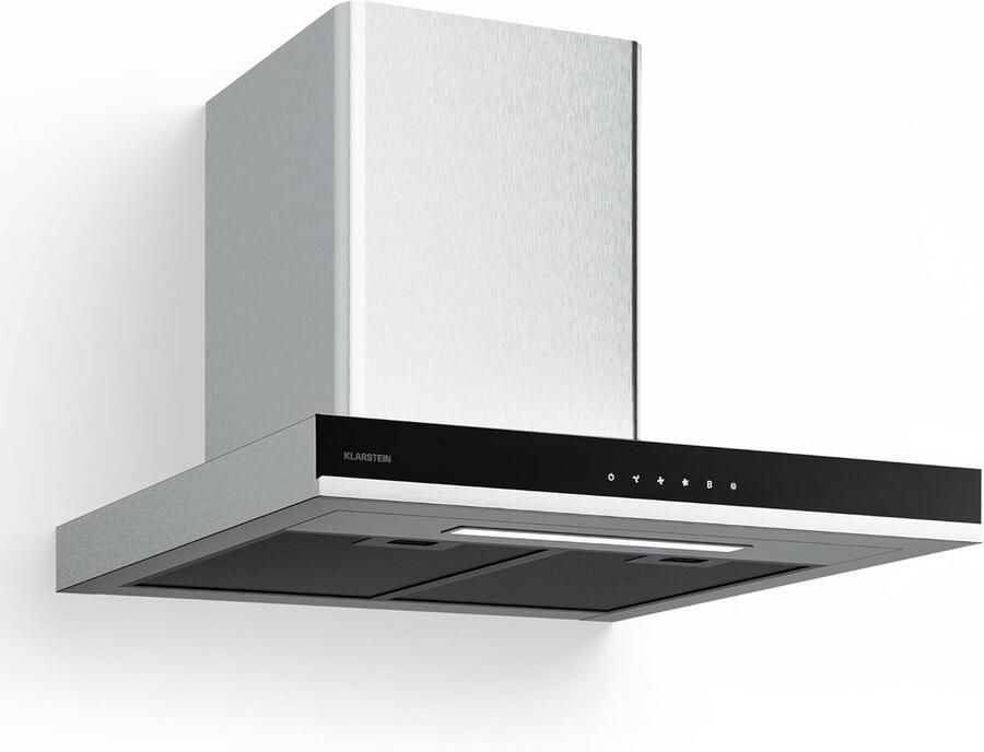 Afzuigkap 60 cm RVS en Glas A++ Energieklasse Touch Control LED Verlichting