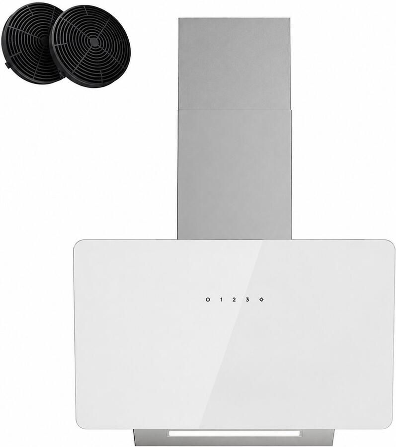 Afzuigkap 60 cm – Schuin Wandmodel – 580 m³ u – 3 Snelheden – Touchbediening – Energieklasse A+