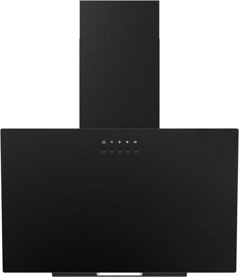 Afzuigkap 60 cm Schuin wandmodel Lucht zuiveren Borstelloze motor 210 m³ u Zwart