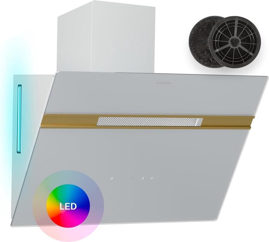 Afzuigkap 60 cm Wandmodel Krachtige Afzuiging 600 m³ u LED Verlichting & Touch Control