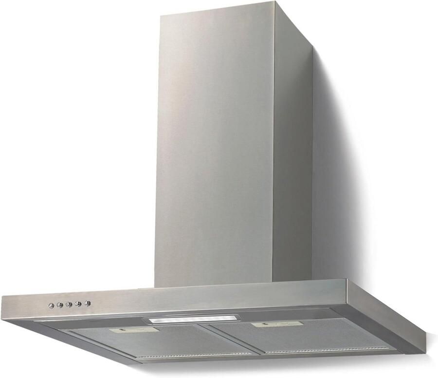 Afzuigkap 60 cm Wandmodel RVS Schouwkap met LED Verlichting