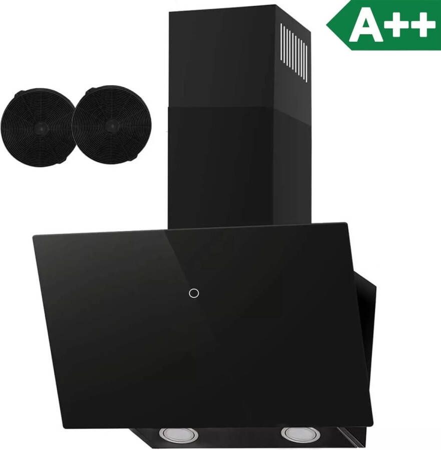 Afzuigkap 60Cm Touch Display Glas Moderne afzuigkap Zwart Touch Met LED Verlichting