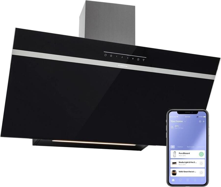 Afzuigkap 90 cm met Vetfilter Wifi en RGB Verlichting