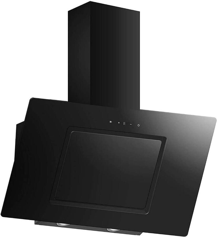 Afzuigkap 90 cm Wandkap Afzuiging Koken Zonder Geurtjes Randafzuiging Glas 90 cm breed Zwart