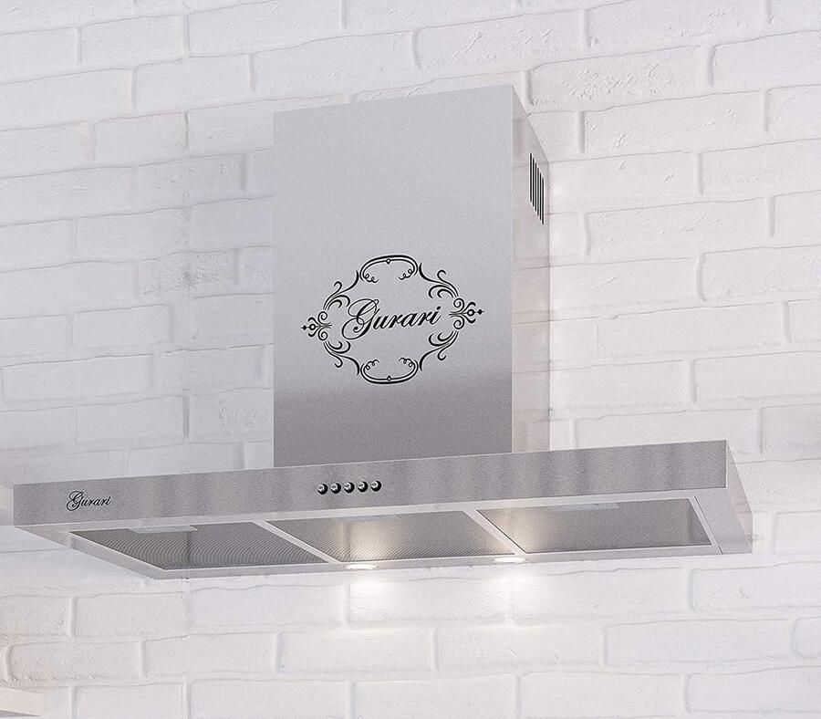 Afzuigkap 90 cm Wandmontage RVS Keuken Reinigen Zeer Krachtige Zuigkracht 1000m³ per uur Roestvrij Staal