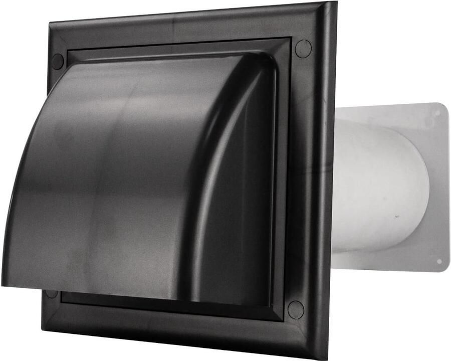Afzuigkap Afvoer Set Compleet met Terugslagklep Muurdoorvoer voor Ventilatie Ø 150 mm