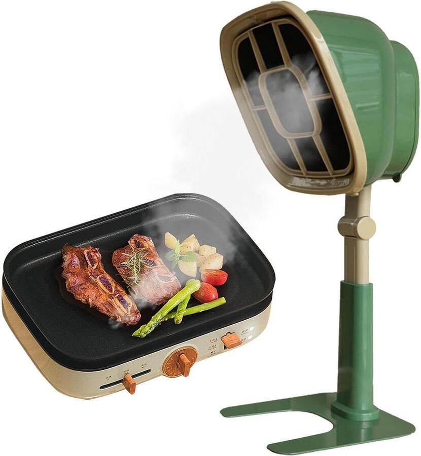 Afzuigkap Afzuigventilator Keukenlucht Zuiveren Laag Geluidsniveau 382 x 27 x 241 cm Groen