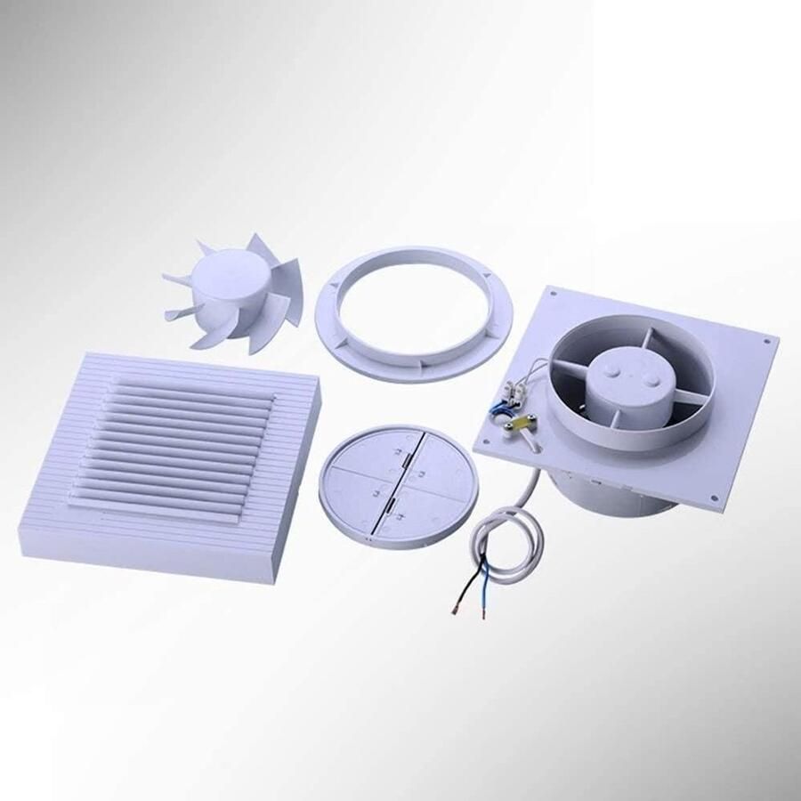 Afzuigkap Afzuigventilator Ventilator Ventilatie Ontvochtiging Stil Ontwerp 98 mm Uitlaat Wit