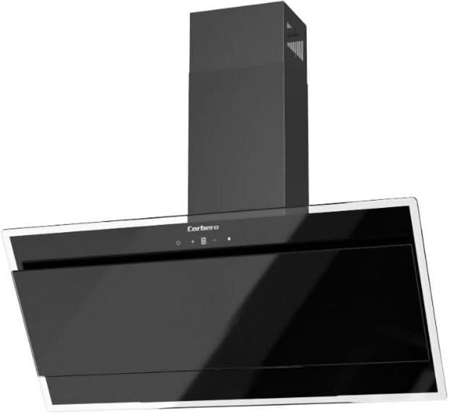 Afzuigkap Design Zwart Glas 90 cm Krachtig (750 m³ u) & Energiezuinig A