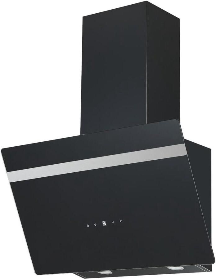 Afzuigkap Keukenventilatie Lucht Zuiveren Touch Control Display 60cm Breed Zwart