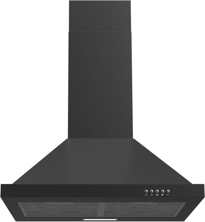 Afzuigkap Keukenventilator Frisse Keuken Energiezuinig A++ 60 cm Breed Zwart