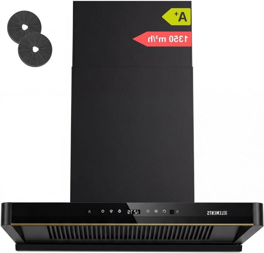 Afzuigkap Keukenventilator Frisse Keukenlucht Automatische Reiniging 60 cm Zwart