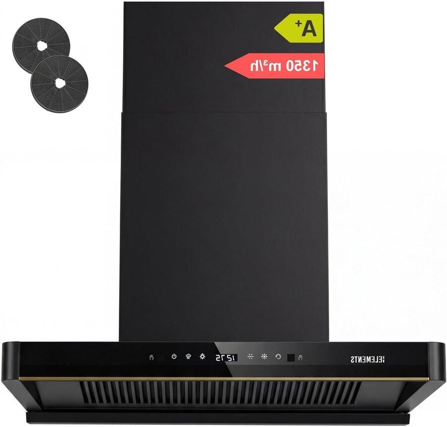 Afzuigkap Keukenventilator Frisse Keukenlucht Automatische Reiniging 60 cm Zwart