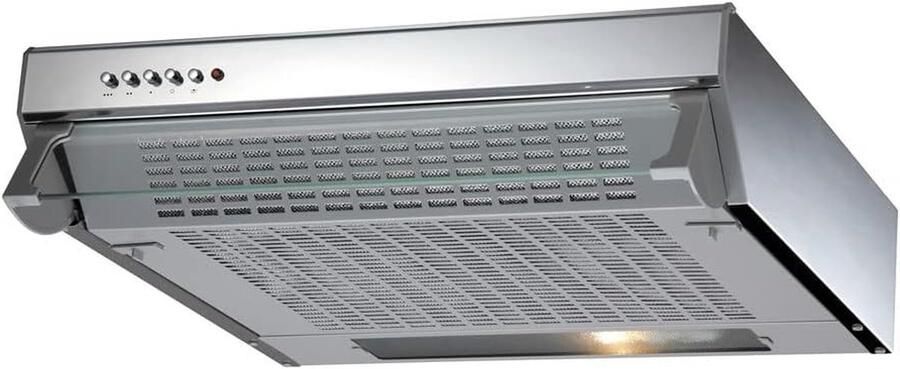 Afzuigkap Keukenventilator Geuren Verwijderen 3 Snelheden 60 cm Roestvrij staal
