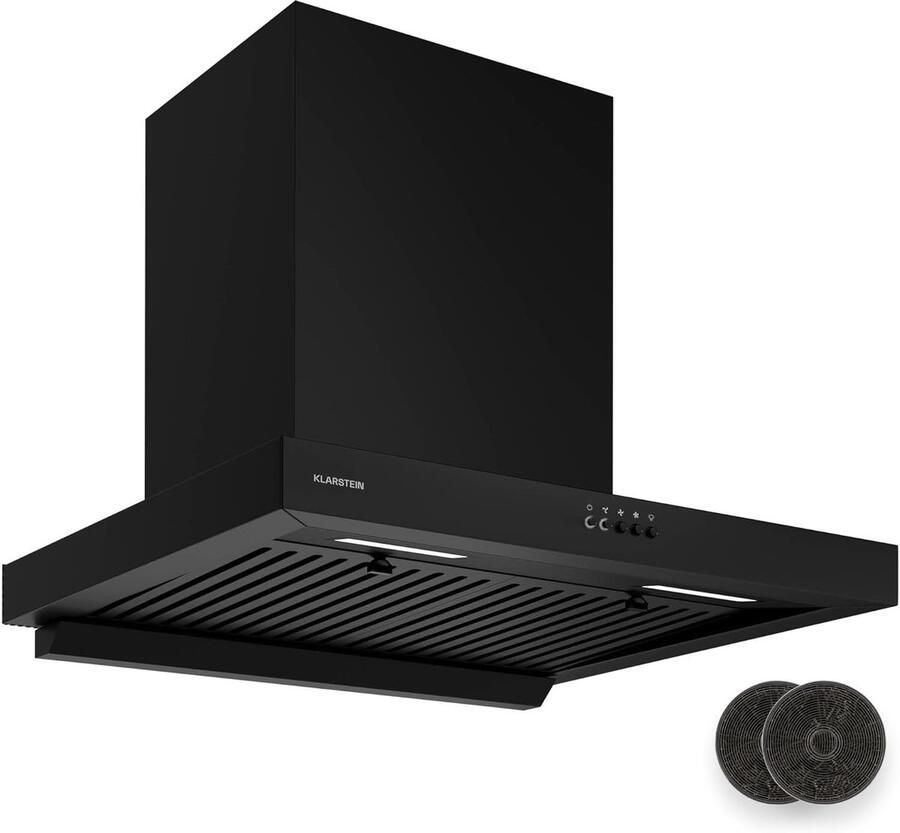 Afzuigkap Keukenventilator Geurtjes Verwijderen Krachtige Boost Modus 60 cm Zwart